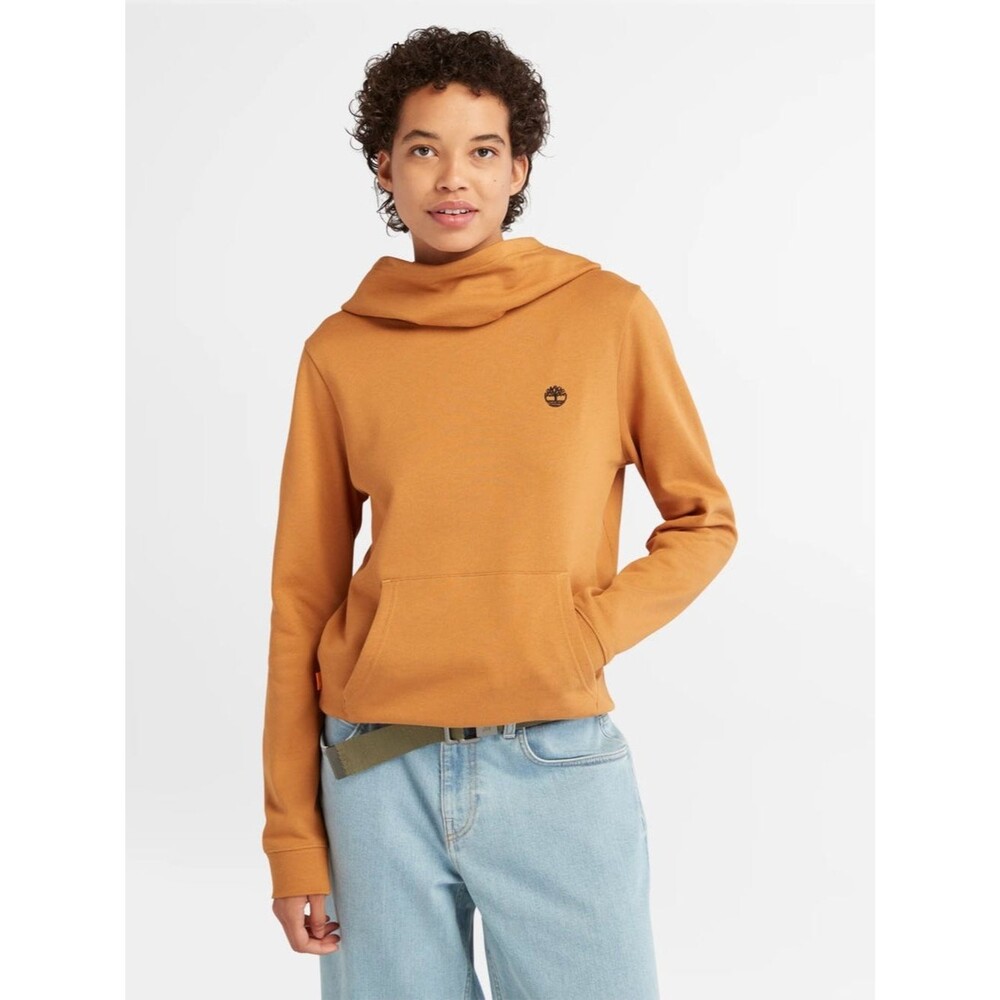 Timberland Women's Amber Brown Cowl Neck Sweatshirt